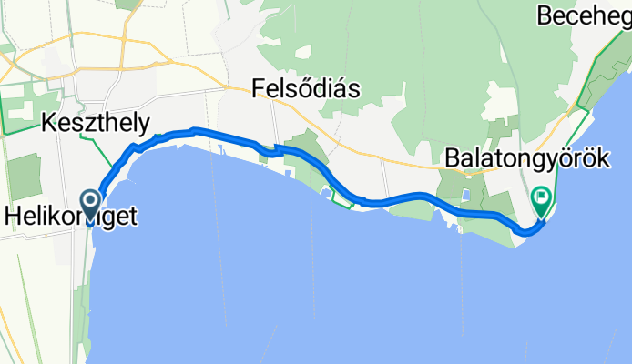 Csárda utca 9., Keszthely to Balaton utca 2., Balatongyörök