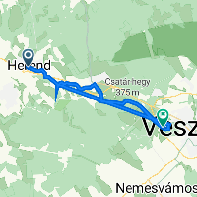 Kossuth Lajos utca 134., Herend to Veszprémvölgyi utca 122., Veszprém
