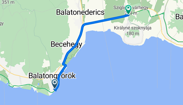 Kossuth Lajos utca 1., Balatongyörök to 71-es Főút, Szigliget