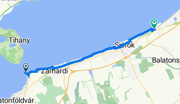 Tihany utca 4., Szántód to Ady Endre utca 129., Siófok