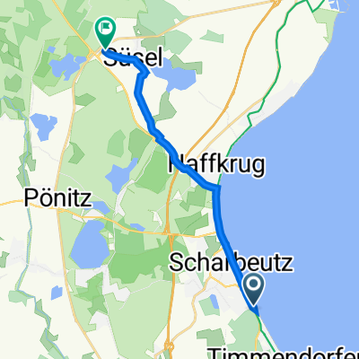 Strandallee, Scharbeutz nach An der Bäderstraße 3, Süsel