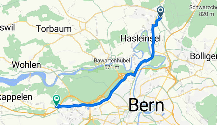 Eichenweg 1, Zollikofen nach Weiermattstrasse 3, Bern