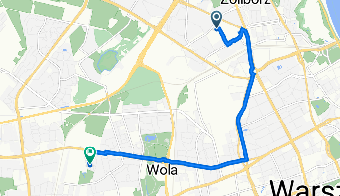 Zygmunta Krasińskiego 41B, Warsaw to Szańcowa 40, Warsaw