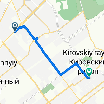 От Московское шоссе 179А, Самара до улица Советская 37А, Самара