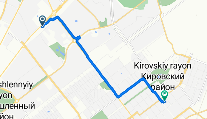 От Московское шоссе 179А, Самара до улица Советская 37А, Самара