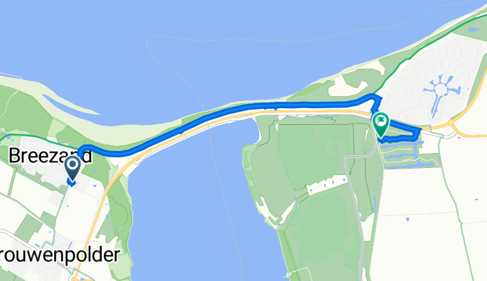 Zandbank 1, Vrouwenpolder nach Duinvallei 3, Kamperland