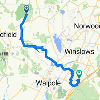 Medfield to 1412 Cricket Ln, Walpole