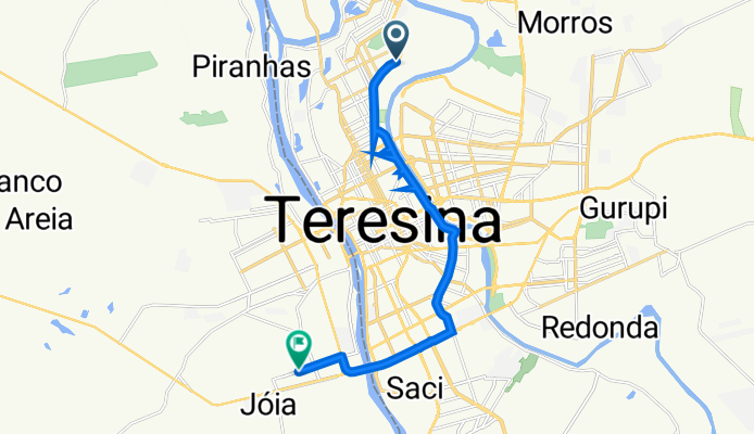 Avenida Duque de Caxias, 5485, Teresina a Avenida Benedito Ferreira Campos, 1406, Timon