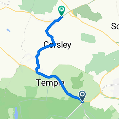 Longcombe Dr, Corsley, Warminster to 1–33 High St, Chapmanslade, Westbury