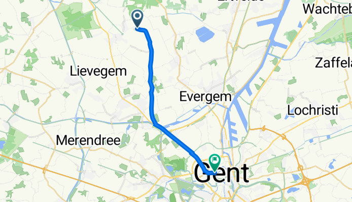 Oostmoer 136B, Lievegem naar Perkamentstraat 4, Gent