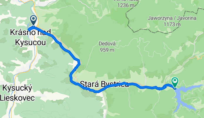 Slovenského národného povstania 2113 to Nová Bystrica