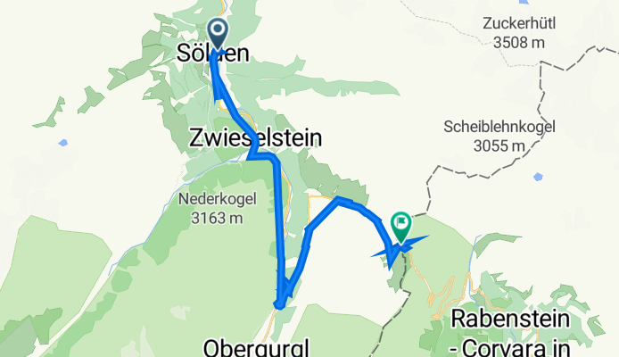 Achweg 4, Sölden to Via Corvara 59, Moso in Passiria