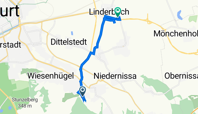 Silbergraben 21, Erfurt nach Weimarische Straße 117, Erfurt