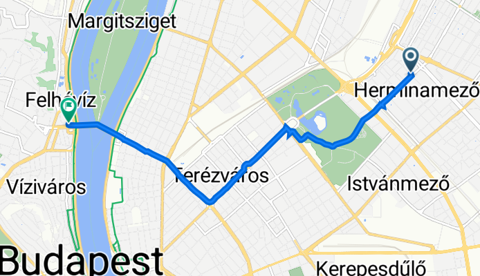 Uzsoki utca 47., Budapest to Germanus Gyula park 1., Budapest