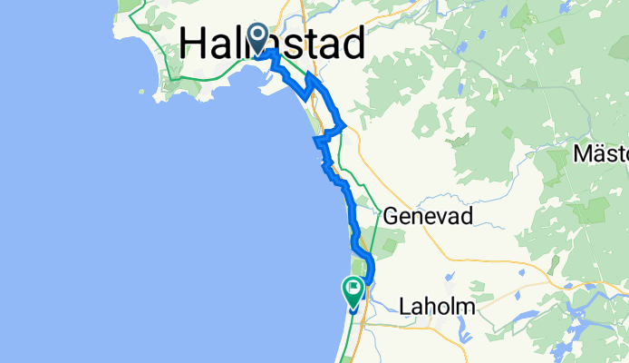 Boreliusgatan 3, Halmstad to Kustvägen 46, Mellbystrand