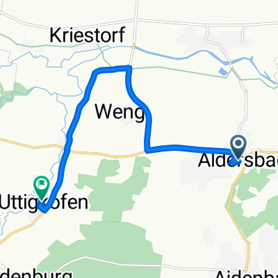 Route nach Uttigkofener Straße 26, Aldersbach
