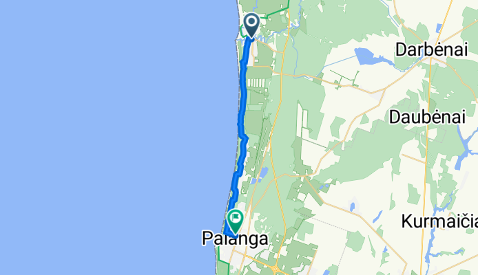 Šventosios g., Palanga to Maironio g. 50B, Palanga