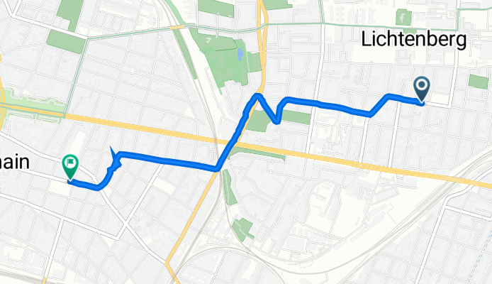 Rüdigerstraße 37, Berlin nach Grünberger Straße 81, Berlin