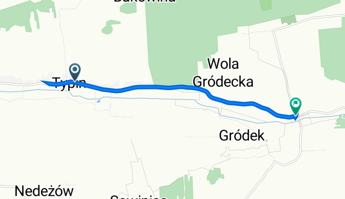 Typin 104, Tomaszów Lubelski do Wola Gródecka 6, Jarczów
