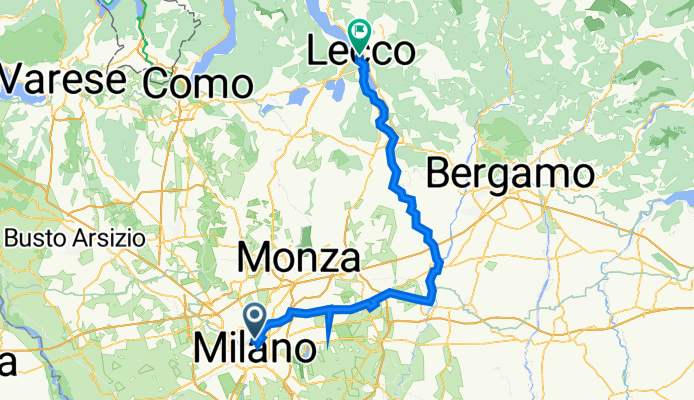 Da Via Carlo de Cristoforis 15, Milano a Lungolario Isonzo 22-24, Lecco