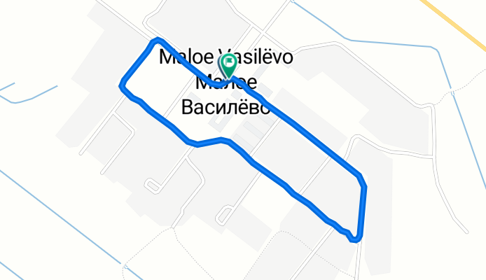 От Неизвестная дорога, Малое Василево до Неизвестная дорога, Малое Василево