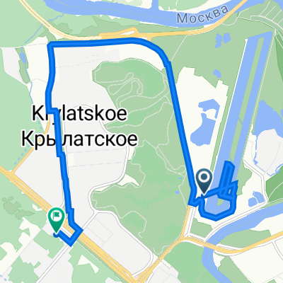 От Крылатская улица 2, Москва до улица Академика Павлова 27 к. 3, Москва