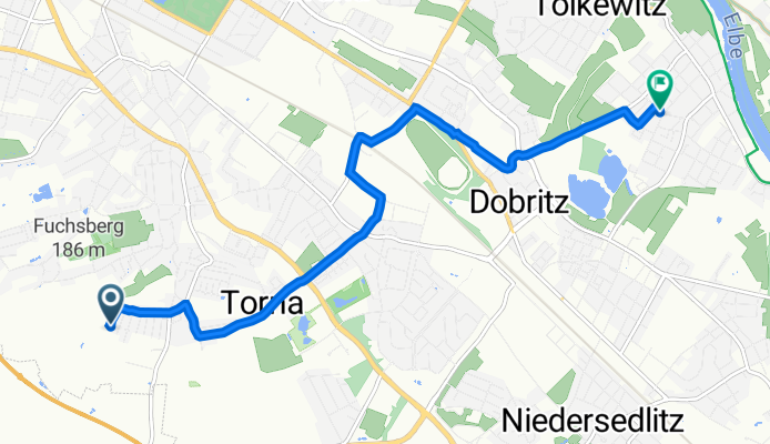 Am Wiesental 21, Dresden nach Steirische Straße 38, Dresden
