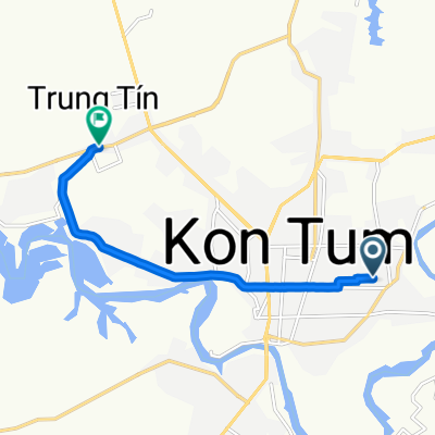 Lê Văn Hưu, TP. Kon Tum to 163 Nguyễn Hữu Thọ, TP. Kon Tum