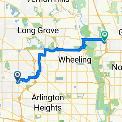 22 S Kerwood St, Palatine to 1 Parkway North Blvd, Deerfield