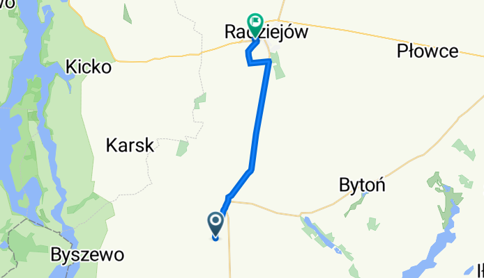 Szewce 69C, Piotrk贸w Kujawski do Jana Kasprowicza 7, Radziej贸w