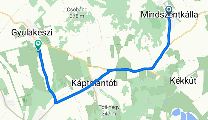 Petőfi Sándor utca 11., Mindszentkálla to 7316-es Mellékút, Gyulakeszi