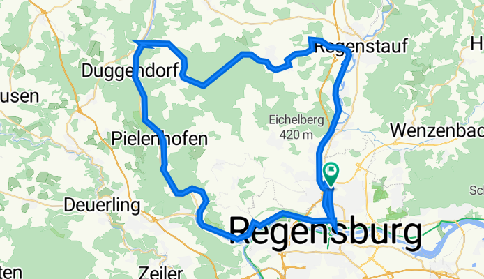 Steingrube 1, Regensburg nach Amberger Straße 136, Regensburg