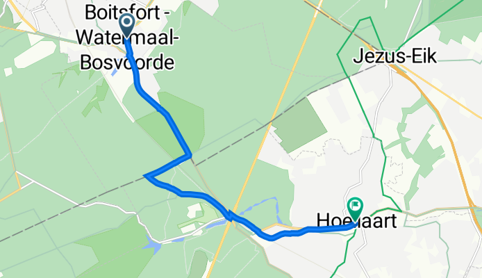 Rue Middelbourg 58, Watermael-Boitsfort to J.B. Charlierlaan 1, Hoeilaart