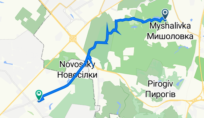 Route from Zolotoniska Street 19, Kyiv