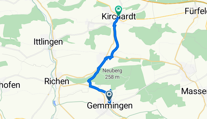 Am Pfädle 5, Gemmingen nach Hauptstraße 10, Kirchardt