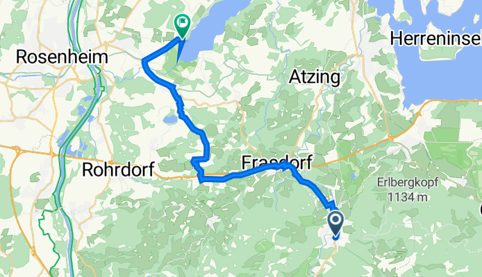 Kampenwandstraße 75A, Aschau im Chiemgau nach Simsseestraße 420, Stephanskirchen