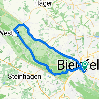 Bielefeld -> Werther ->Bielefeld (via Schwedenschanze)