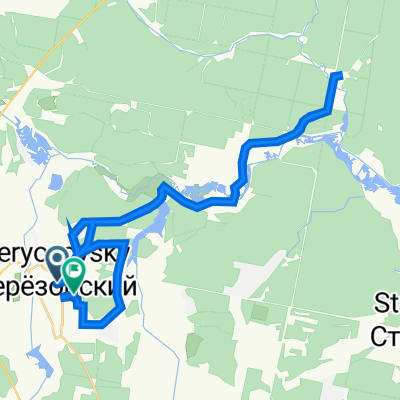 От улица Циолковского 1, Березовский до улица Косых д. 8, Березовский