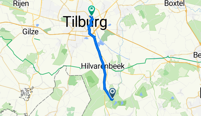 Dunsedijk 3, Esbeek naar Kapitein Nemostraat 110, Tilburg