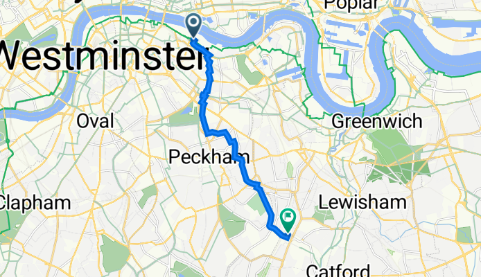 15 Queen Elizabeth St, London to 12–34 Buckthorne Road, London