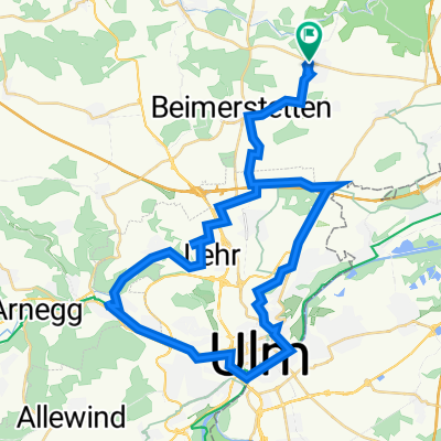 Theodor-Ott-Ring 22, Bernstadt nach Theodor-Ott-Ring 5, Bernstadt