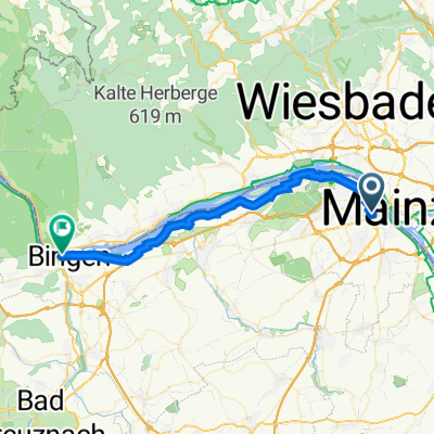 Bahnhofplatz 1, Mainz nach Hindenburganlage 1, Bingen am Rhein