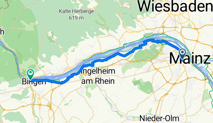 Bahnhofplatz 1, Mainz nach Hindenburganlage 1, Bingen am Rhein