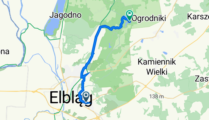 Kolejowa 29, Elbląg do Jelenia Dolina 21, Elbląg