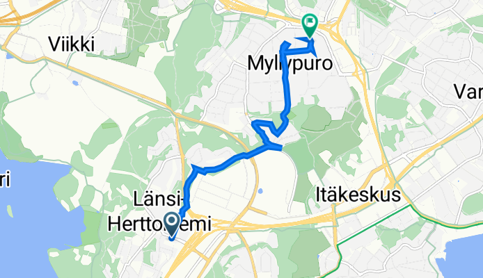 Siilitie 4, Helsinki to Karistimentie 1, Helsinki