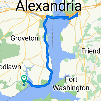 Mount Vernon Trail, Alexandria to Mount Vernon Trail, Alexandria