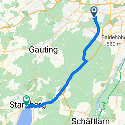 Prälat-Wellenhofer-Straße 31, München nach Nepomukweg 3, Starnberg