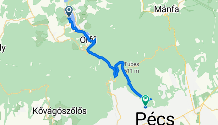 Dollár út 46., Orfű to Székely Bertalan utca 49., Pécs