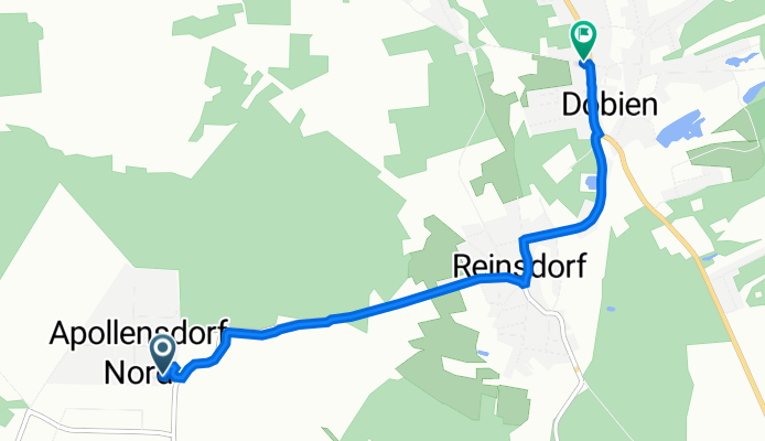 Hirschsprung 1B, Lutherstadt Wittenberg nach Dobiener Bachstraße 10–12, Lutherstadt Wittenberg