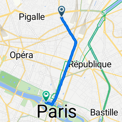 De 154 Boulevard de Magenta, Paris à 5–7 Quai de l'Horloge, Paris